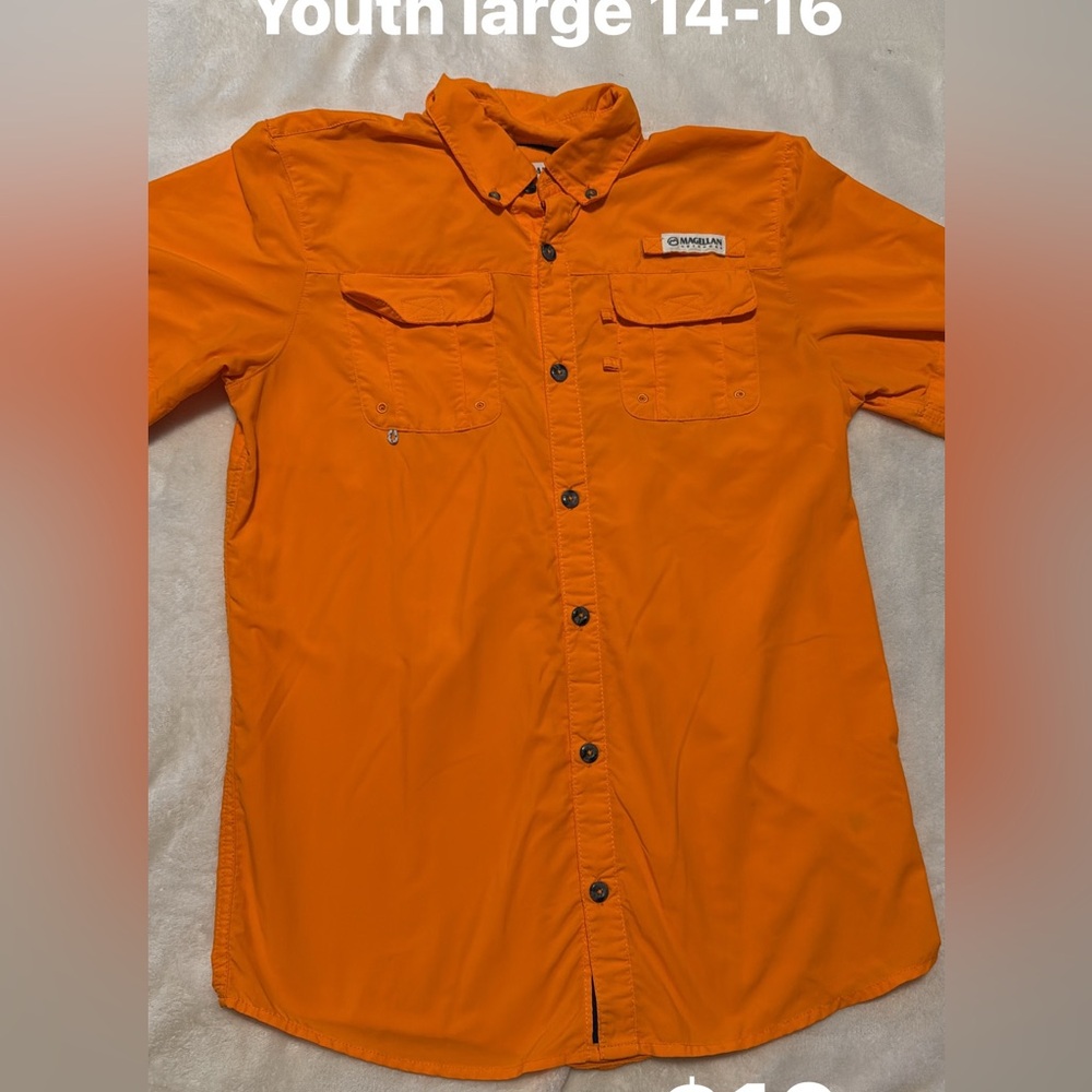 Magellan Orange button up  Shirt